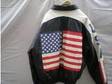 U S A motor bikers leather jacket (£85). U S A leather....